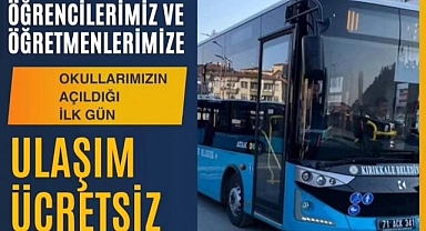 Okula ulaşım ilk gün ücretsiz
