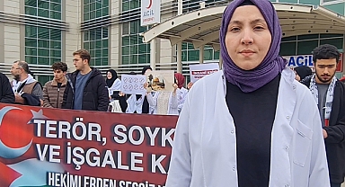 Doktorlar, Gazze için sessiz yürüyüş gerçekleştirdi