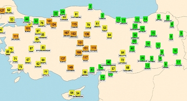 Haritadaki verilere dikkat..!