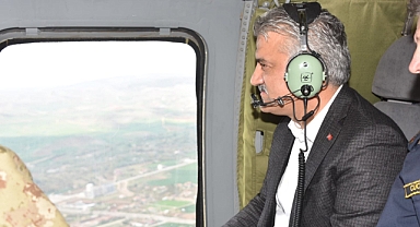 Vali Makas havadan trafik denetimine katıldı