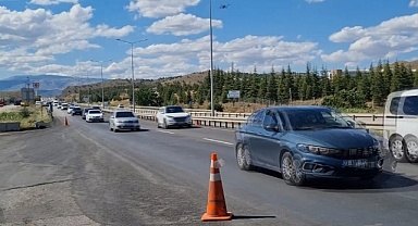 Kilit Kavşak'ta dronlu trafik denetimi