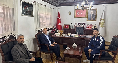 AVRUPA ŞAMPİYONU KURNAZ'I MAKAMINDA AĞIRLADI