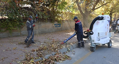Kırıkkale’de sonbahar yaprakları temizleniyor