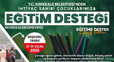 Kırıkkale Belediyesi’nden Eğitim Desteği