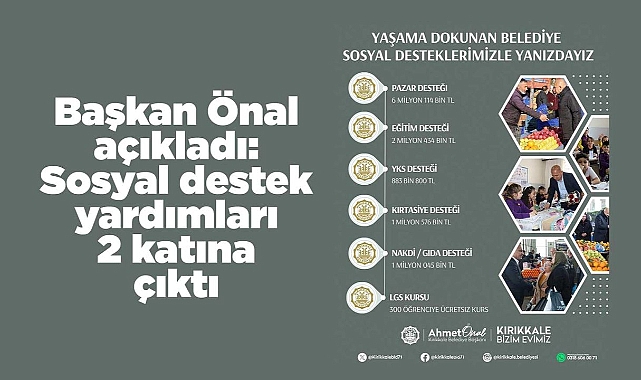 Sosyal destek yardımları 2 katına çıktı